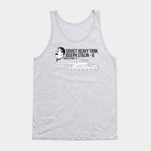 Soviet IS-6 tank and portrait of Stalin Tank Top